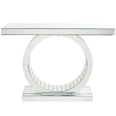 Silver Wood Mirrored Console Table 47" x 16" x 33"
