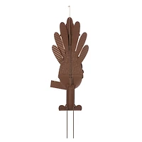 Glitzhome® 36" Thanksgiving Metal Turkey Standing Or Hanging Yard Stake