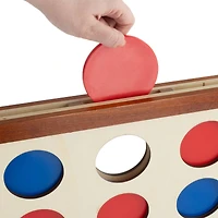 Toy Time 4-In-A-Row Giant Classic Wooden Game Set