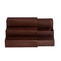 Walnut Expandable Bamboo Tiered Spice Rack