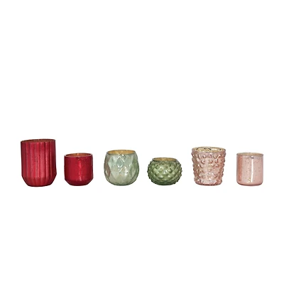 Hello Honey® Mercury Glass Votive Holder Set