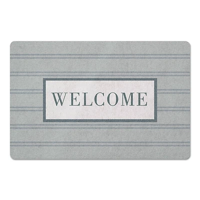 Welcome Stripe Floor Mat