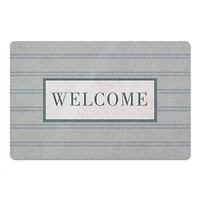 Welcome Stripe Floor Mat