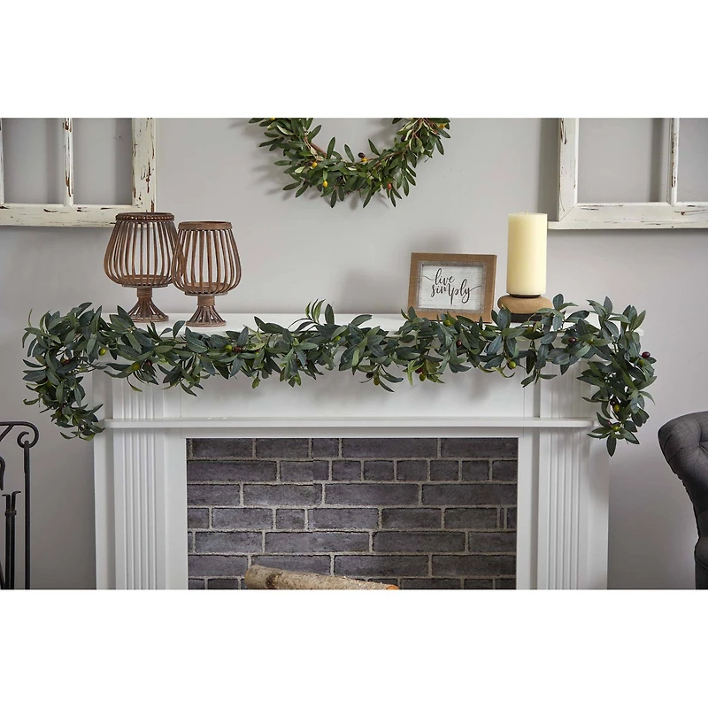 6.5ft. Olive Branch Garland