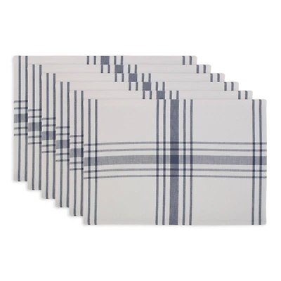 DII® Home Sweet Farmhouse French Blue Cotton Placemats, 6ct.