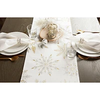 DII® 108" Snowflake Sparkle Printed Table Runner