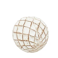 4" Distressed White Ceramic Country Orb Vase Filler Set
