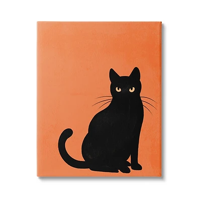 Stupell Industries Bold Black Cat Silhouette Canvas Wall Art