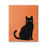 Stupell Industries Bold Black Cat Silhouette Canvas Wall Art