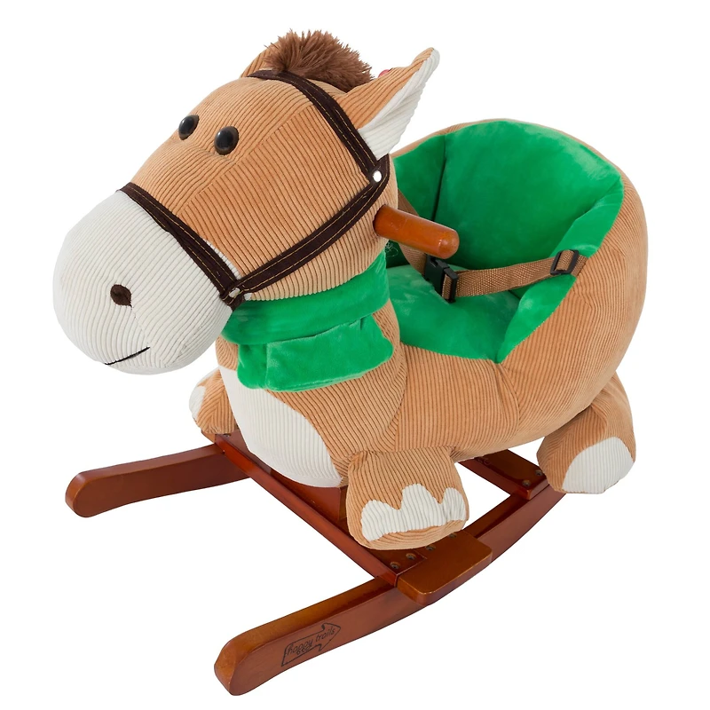 Toy Time Plush Rocking Horse Ride-On with Seat