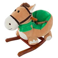 Toy Time Plush Rocking Horse Ride-On with Seat