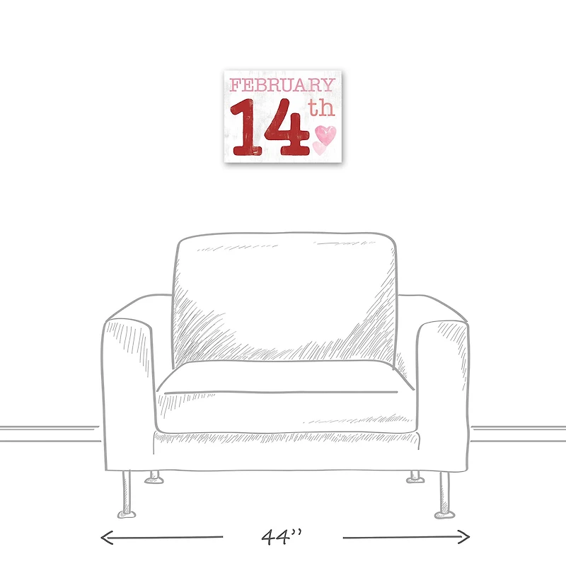 February Valentine's Date Canvas Wall Art