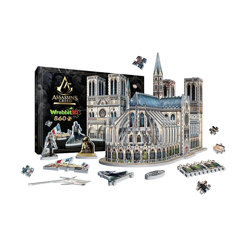 Assassin's Creed Unity - Notre-Dame 3D Puzzle: 860 Pcs