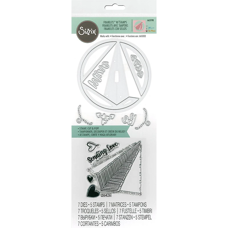 Sizzix® Framelits® Airplane Love Die & Stamp Set