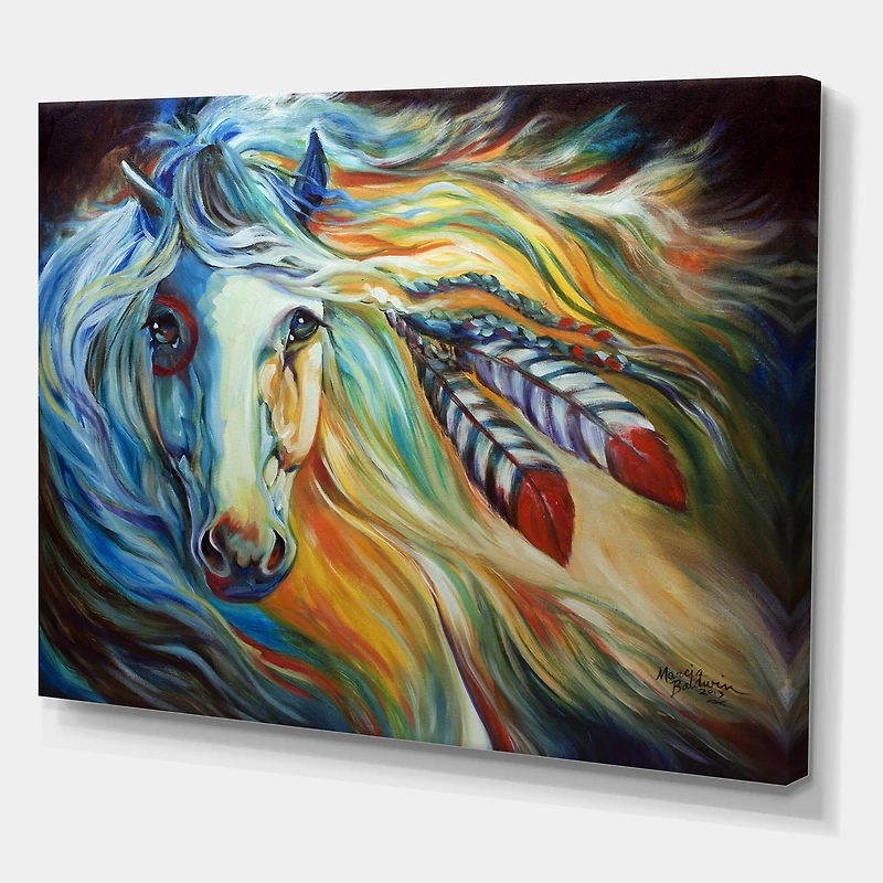 Designart - Breaking Dawn Indian War Horse