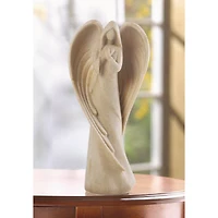 Elegant Minimalistic Guardian Angel Figurine Prayer Statue 4.5" x 2.38" x 9.25