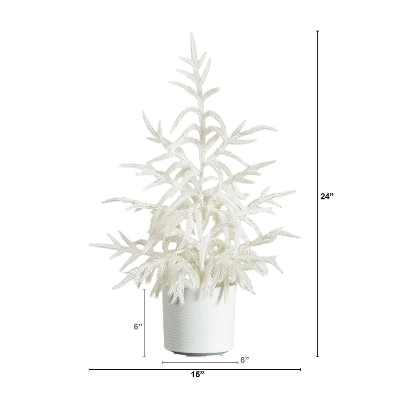 2ft. Artificial Real Touch White Norfolk Island Pine Christmas Tree with Natural Look