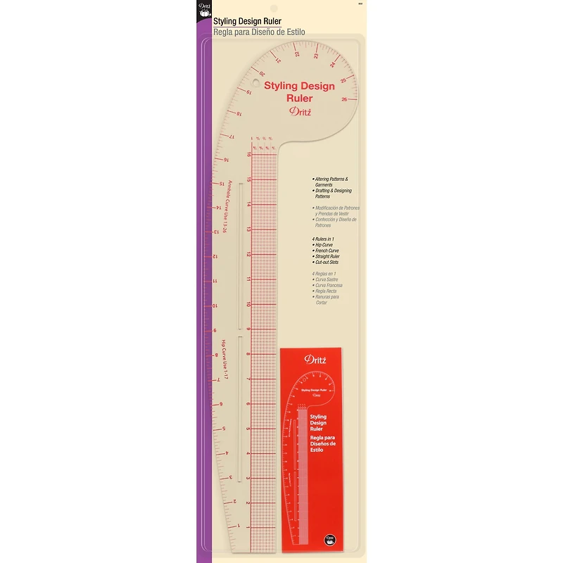 Dritz® Clear Curved & Straight Edge Styling Design Ruler
