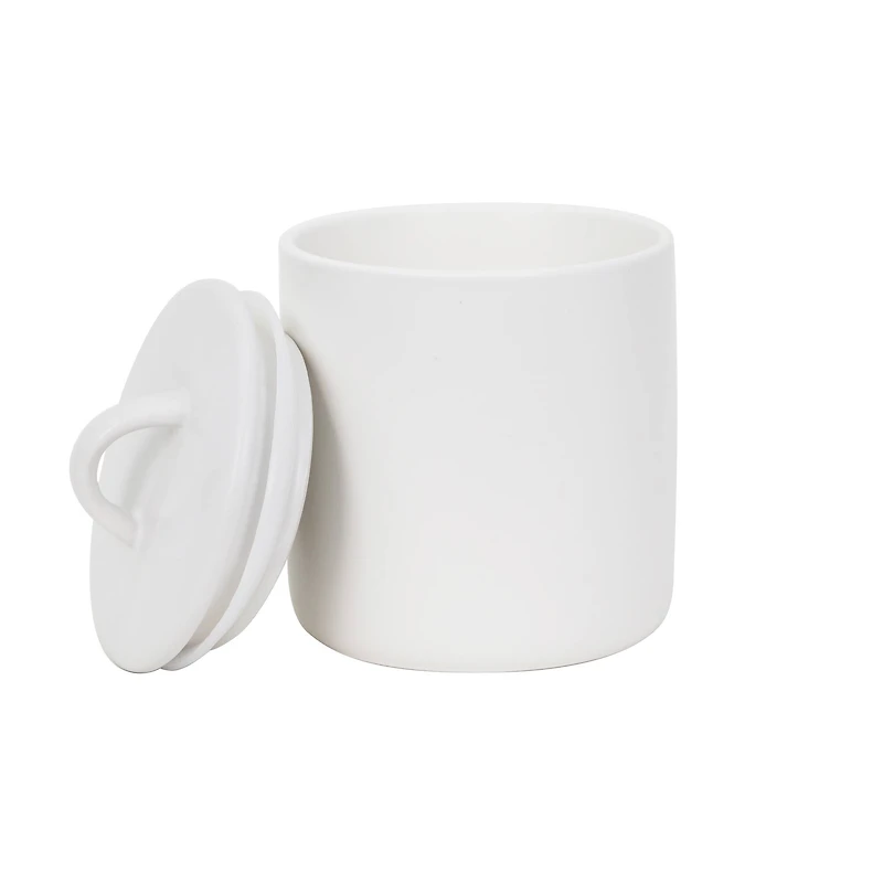 6.25" White Stoneware Canister by Ashland®