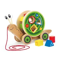 Hape Walk-A-Long Snail Wooden Toddler Pull Toy