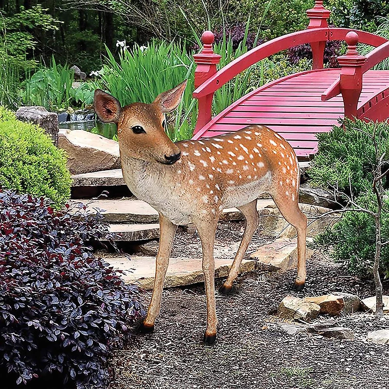 Design Toscano 31.5" Spotted Deer Forest Fawn Sculpture