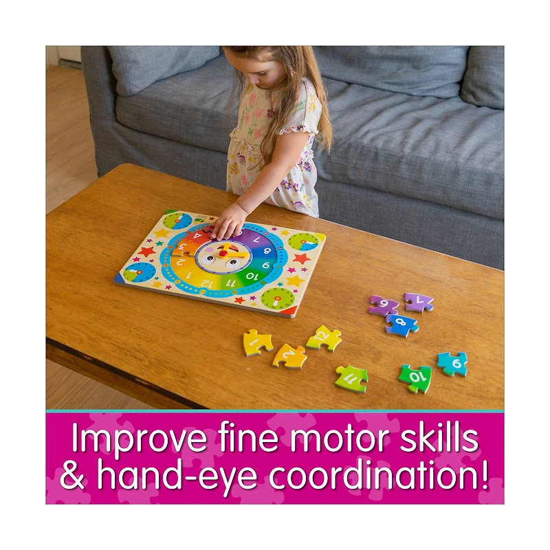 Lift & Learn Puzzle - Clock: 12 Pcs