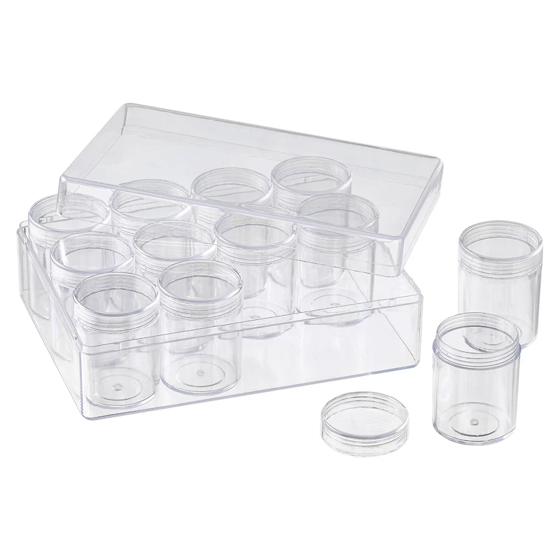 12 Pack: 12 Jar Bead Organizer by Bead Landing™
