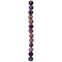 12 Pack:  Purple & Natural Marbleized Agate Stone Round Beads, 12mm by Bead Landing™