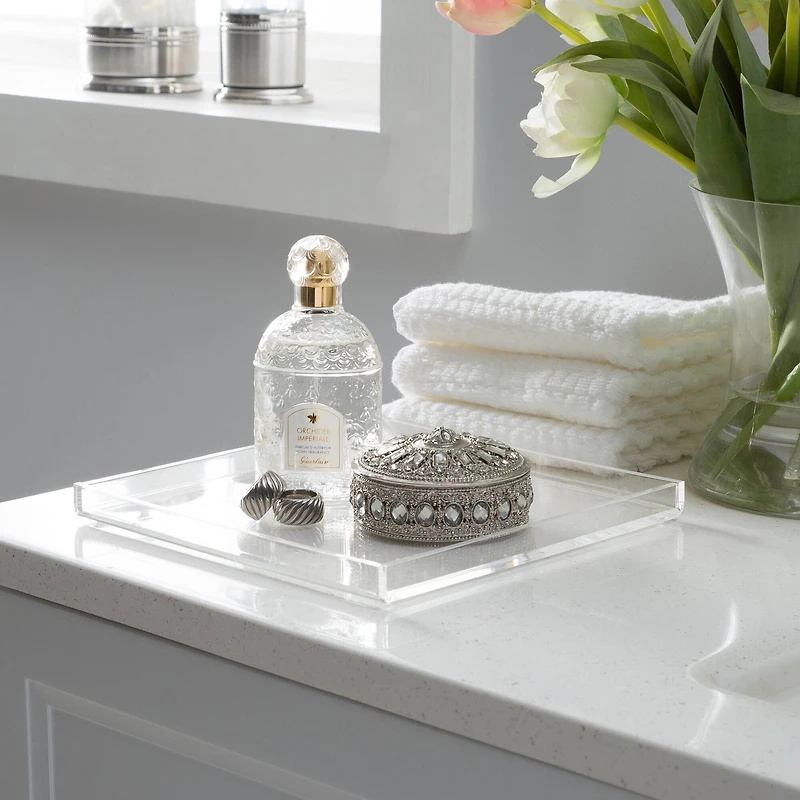 Organize It All 8" Acrylic Clear Accessory Tray