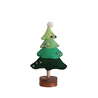 Hello Honey® 10" Green Wool Felt Tree with Beads