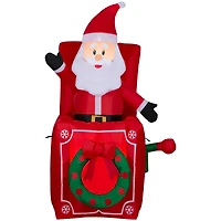 5ft. Animated Airblown® Inflatable Christmas Santa in Pop-Up Box