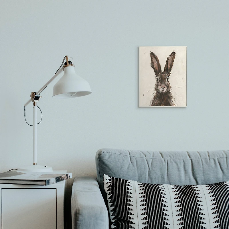 Stupell Industries Brown European Rabbit Portrait Painting Wall Plaque