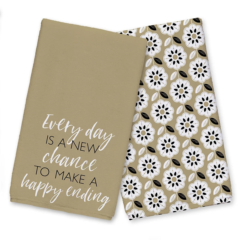 Every Day is a New Chance 16" x 25" Tea Towel Set of 2