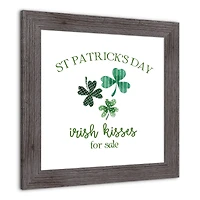 St Patricks Irish Kisses Framed Print 2 16" x 16" Western Gray Framed Print