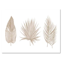 Designart - Tropical Beiges Leaves