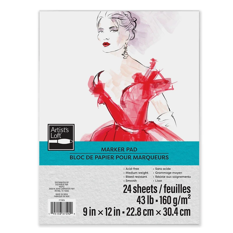 9" x 12" 43lb. Marker Pad by Artist's Loft®