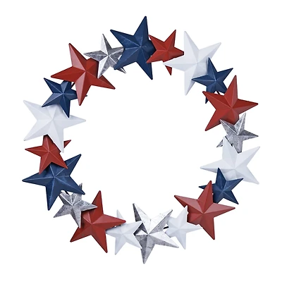 18" Americana Metal Star Wreath
