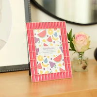 Flora Bunda 4" x 6" Double Brick Wall Zinc Alloy Picture Frame