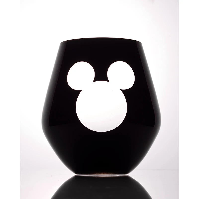 JoyJolt® Disney® 20oz. Luxury Mickey Mouse Crystal Stemless Wine Glass, 2ct.