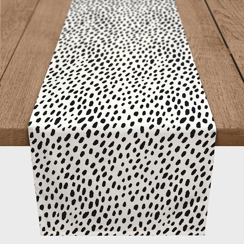 Monochromatic Spot Pattern 16" x 90" Cotton Twill Runner