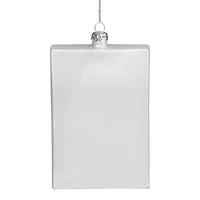 3.5" Green USPS Santa Stamp Twas The Night Before Christmas Glass Christmas Ornament