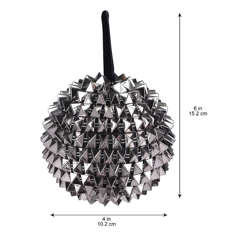 4" Silver Spikes Ball Ornament by Ashland®