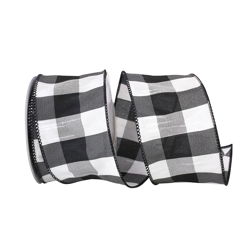 Reliant 2.5" x 10yd. Dupioni Check Grande Wired Ribbon