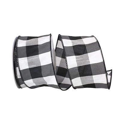 Reliant 2.5" x 10yd. Dupioni Check Grande Wired Ribbon