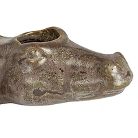 Hello Honey® 6.5" Green Stoneware Alligator Match Holder