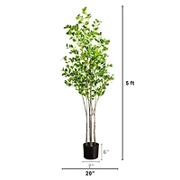 5ft. Artificial Heart Shaped Ficus Leaf Tree