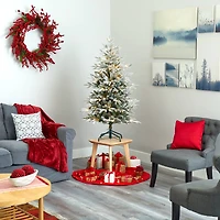 4.5ft. Pre-Lit Manchester Spruce Artificial Christmas Tree, Clear LED Lights