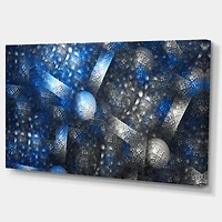 Designart - Crystal Cell Dark Blue Steel Texture