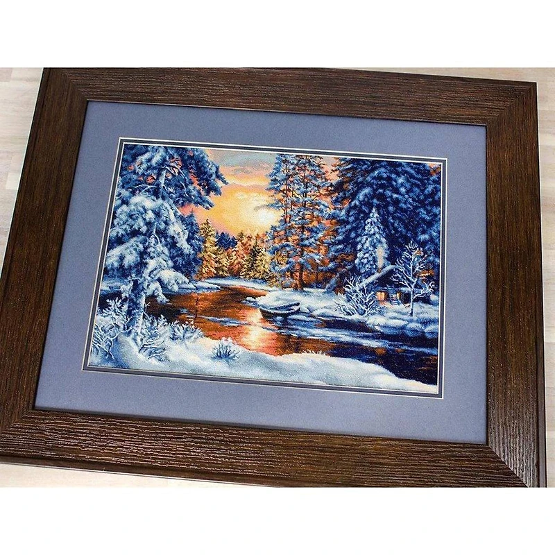 Luca-S Winter Landscape Counted Cross Stitch Kit