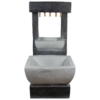 26" LED Rainfall Outdoor Water Fountain with Planter